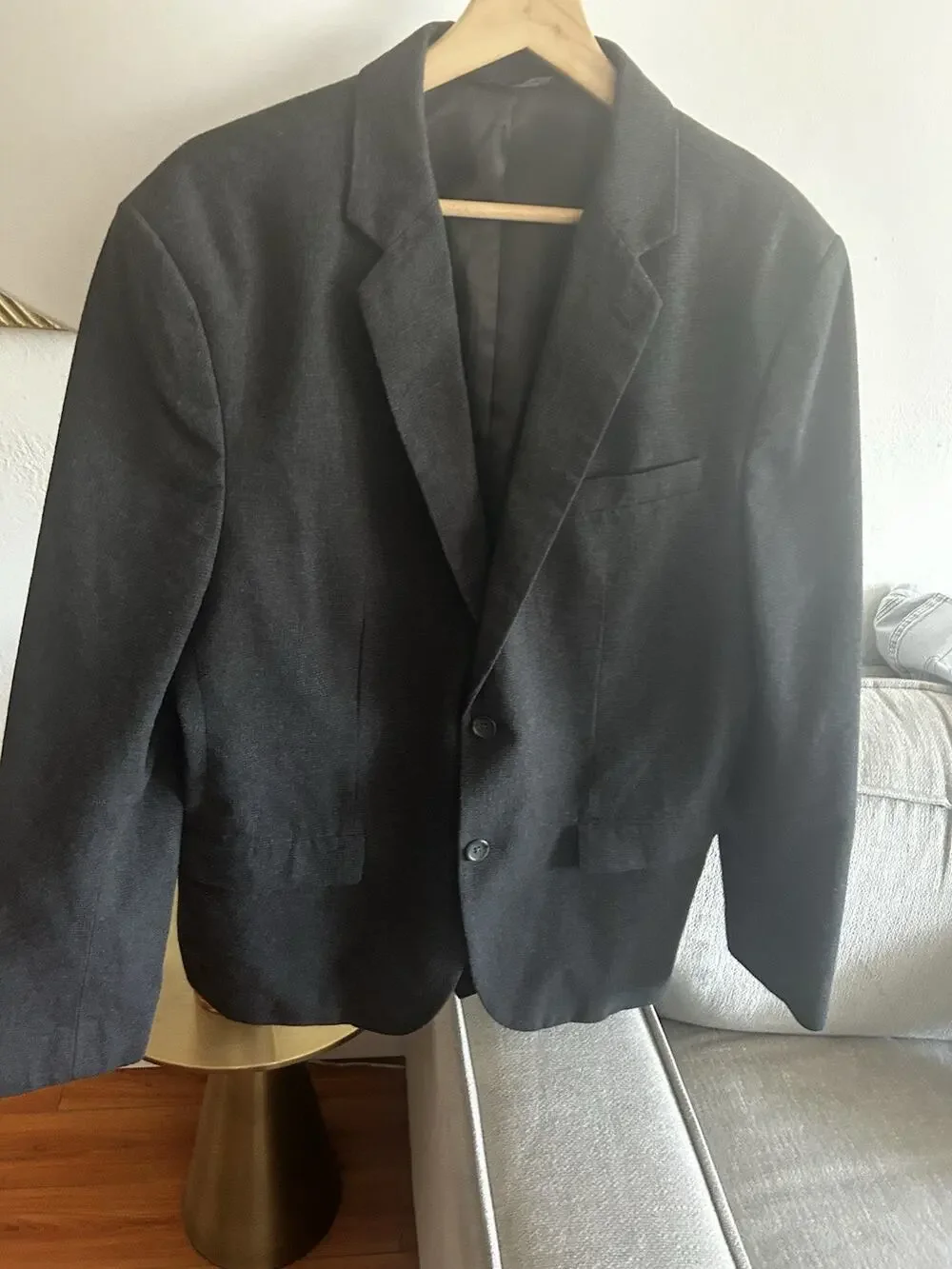 Banana Republic Tailored Slim Fit Blazer Jacket Sport Coat Mens 44 Dark Gray